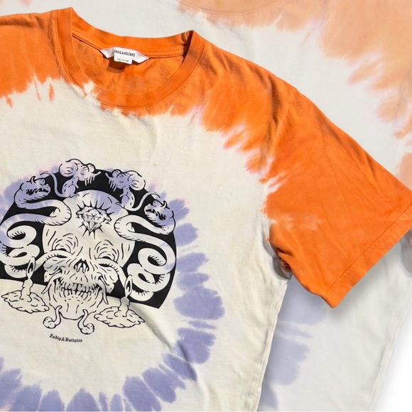 Zadig & Voltaire Tie Dye Devil Vintage T-shirt - Picture 3 of 13